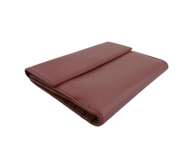 PRADA 二つ折り財布 グレー/ピンク PRADA エピレザー 二つ折り財布