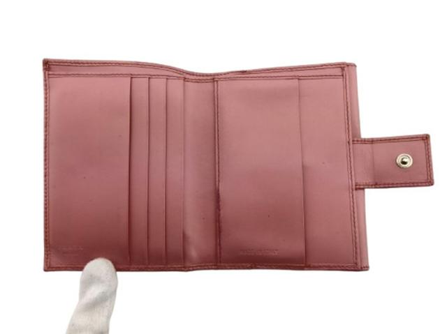 PRADA 二つ折り財布 ベージュ ピンク PRADA サフィアーノ マルチ 二