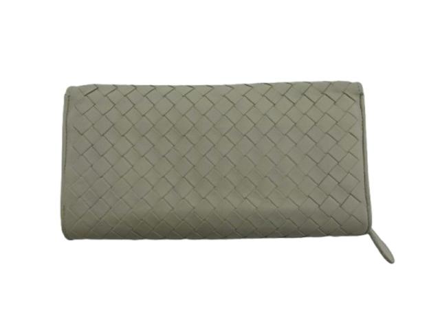 【30％OFF★週末タイムSALE】ボッテガヴェネタ BOTTEGAVENETA 長財布 ベージュ レディース 中古_1