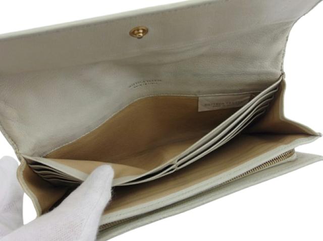 【30％OFF★週末タイムSALE】ボッテガヴェネタ BOTTEGAVENETA 長財布 ベージュ レディース 中古_7