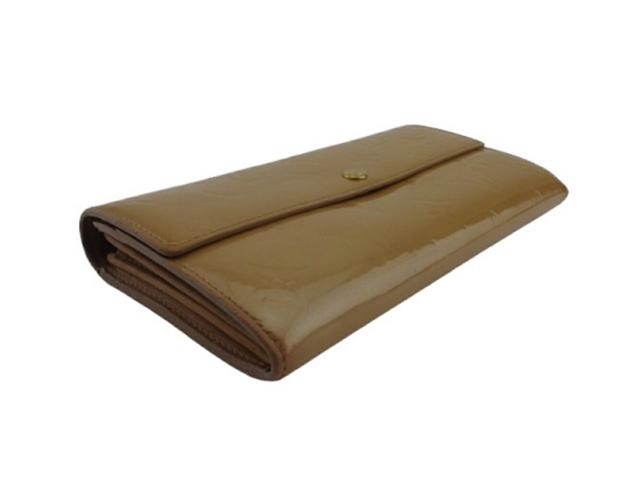 LOUIS VUITTON ヴェルニ ポルトフォイユ サラ 長財布 ゴールド LOUIS VUITTON ヴェルニ ポルトフォイユ サラ 長財布 ゴールド LOUIS