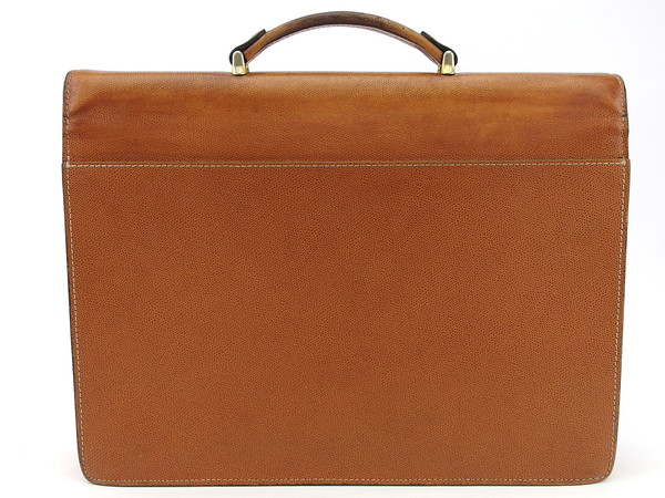 ランセル LANCEL ビジネスバッグ ブラウン×ゴールド レディース 中古