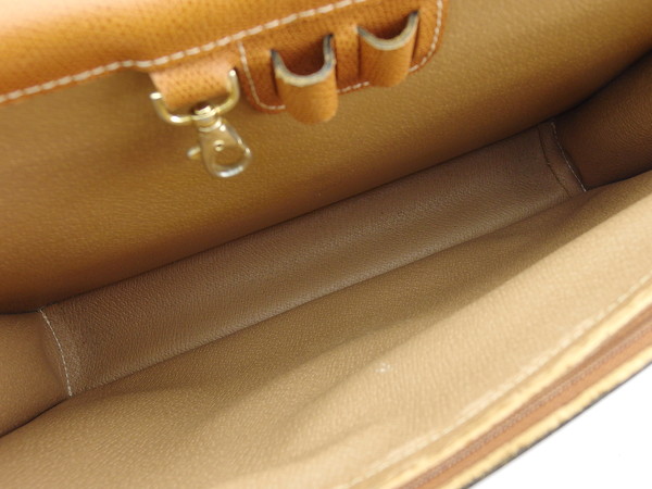 ランセル LANCEL ビジネスバッグ ブラウン×ゴールド レディース 中古