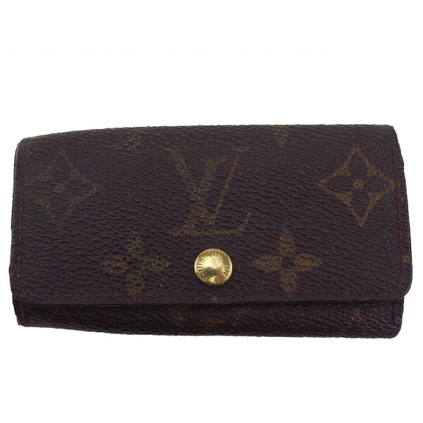 【BIGお買い物ラリー★30%OFFセール中】ルイ・ヴィトン LOUIS VUITTON キーケースモノグラム ミュルティクレ4 ダークブラウン×ベージュ レディース 中古