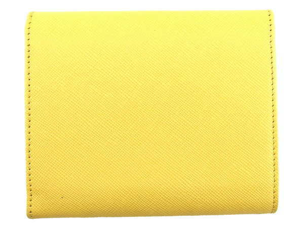 プラダ PRADA 三つ折り財布 サフィアーノ ゴールド SOLEIL レディース