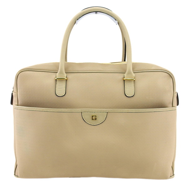 【BIGお買い物ラリー★30%OFFセール中】ゲラルディーニ GHERARDINI ビジネスバッグ ベージュ×ゴールド レディース 中古