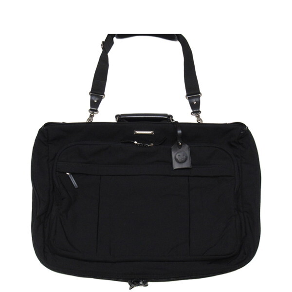 【BIGお買い物ラリー★30%OFFセール中】ハンティングワールド HUNTING WORLD ガーメントバッグロゴプレート ブラック レディース 中古