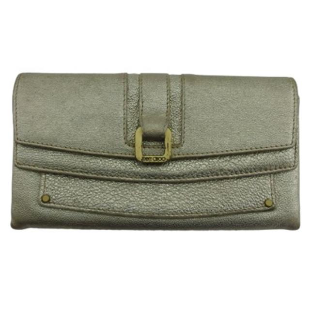 【BIGお買い物ラリー★30%OFFセール中】ジミーチュウ JIMMY CHOO 長財布 メタリック レディース 中古