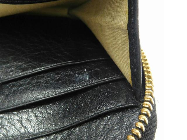 【30％OFF★週末タイムセール】クロエ Chloe 長財布ロゴ×リボン リリィ ブラック系 レディース 中古_9