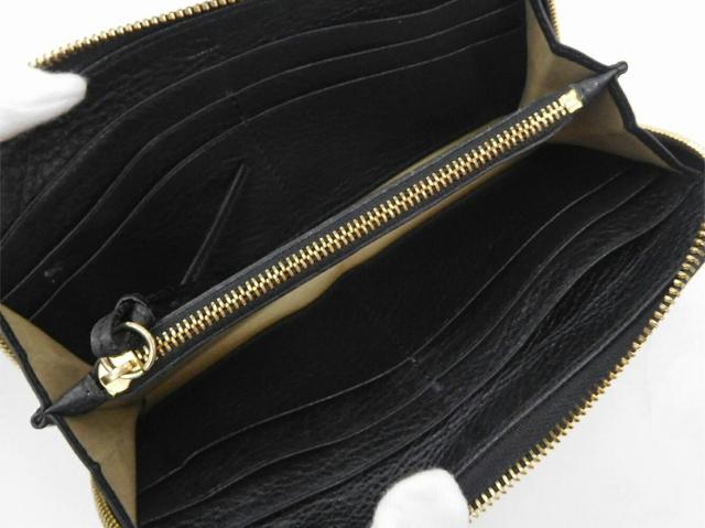 【30％OFF★週末タイムセール】クロエ Chloe 長財布ロゴ×リボン リリィ ブラック系 レディース 中古_2