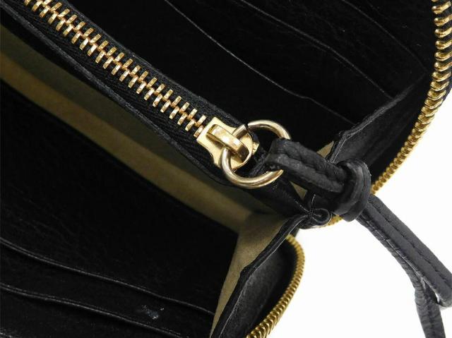 【30％OFF★週末タイムセール】クロエ Chloe 長財布ロゴ×リボン リリィ ブラック系 レディース 中古_8