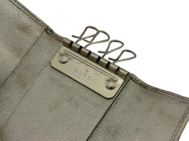 【30％OFF★週末タイムセール】グッチ GUCCI キーケースGG柄 ベージュ×ゴールド レディース 中古_5