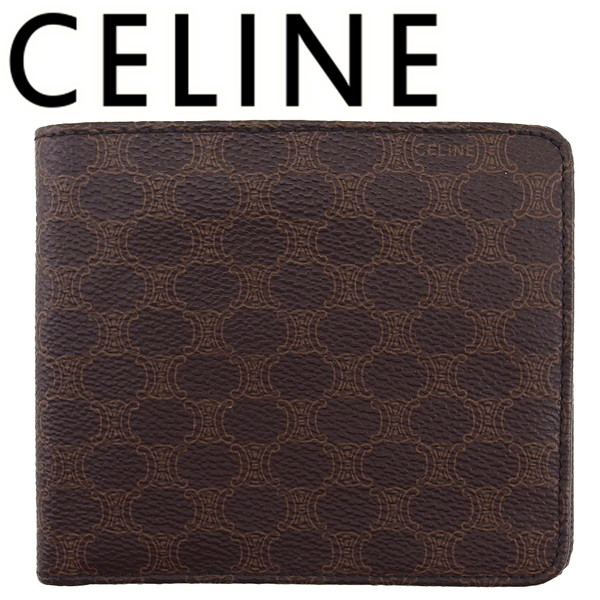 CELINE 二つ折り財布 ダークブラウン