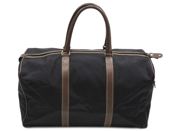 【30％OFF★週末タイムセール】ダンヒル Dunhill ボストンバッグロゴプレート ブラック ブラウン レディース 中古_1