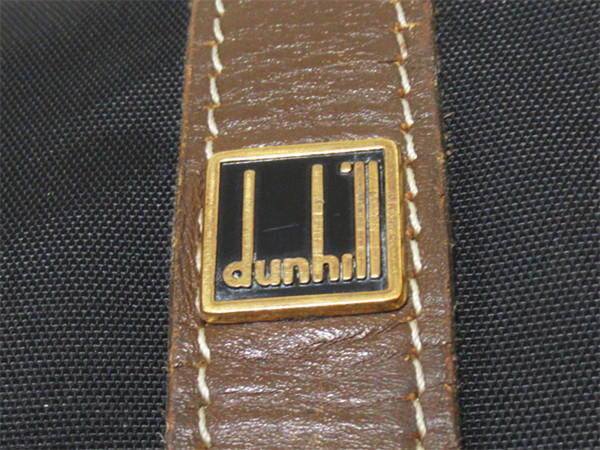 【30％OFF★週末タイムセール】ダンヒル Dunhill ボストンバッグロゴプレート ブラック ブラウン レディース 中古_6