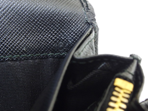 プラダ PRADA 長財布 サフィアーノメタル NERO レディース 中古_9