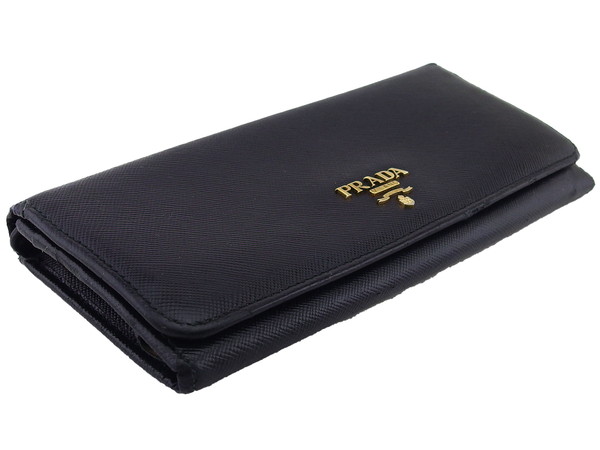 週末タイムセール】プラダ PRADA 長財布 サフィアーノメタル NERO