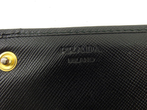 プラダ PRADA 長財布 サフィアーノメタル NERO レディース 中古_8