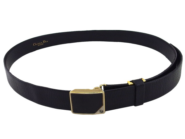 【GWタイムセール】ディオール Dior ベルト ブラック×ゴールド×シルバー レディース 中古_1