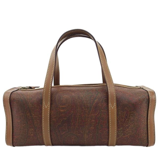 【BIGお買い物ラリー★30%OFFセール中】エトロ ETRO ハンドバッグペイズリー ブラウン レッド グリーン系 レディース 中古