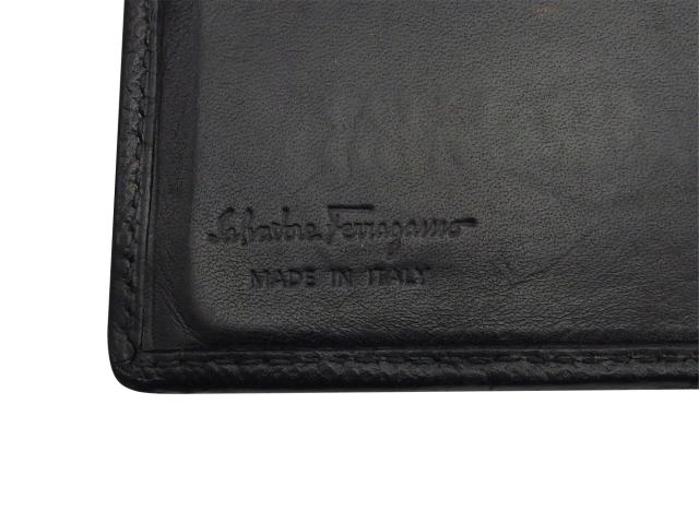 サルヴァトーレフェラガモ Salvatore Ferragamo 二つ折り財布ガンチーニ柄 NERO レディース 中古_8