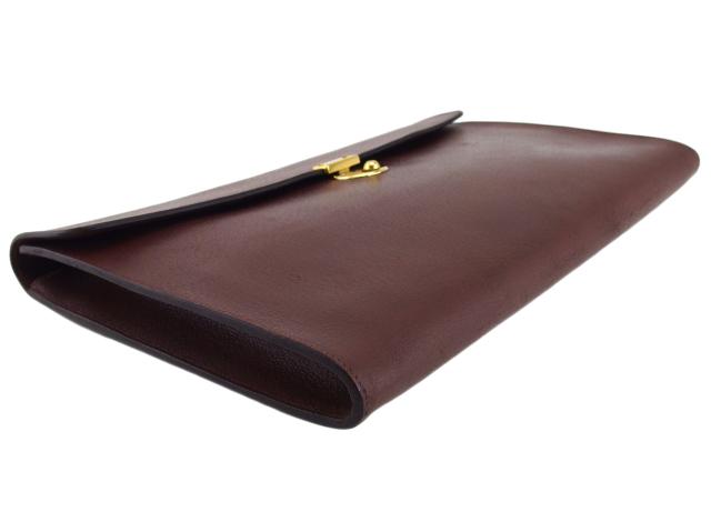 【週末タイムセール】グッチ GUCCI ビジネスバッグロゴプレート オールドグッチ ブラウン レディース 中古_3