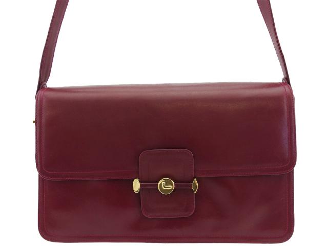 【BIGお買い物ラリー★30%OFFセール中】ランセル LANCEL ショルダーバッグ ボルドー×ゴールド レディース 中古 BIGお買い物ラリー☆30%OFFセール中】ランセル LANCEL ショルダー