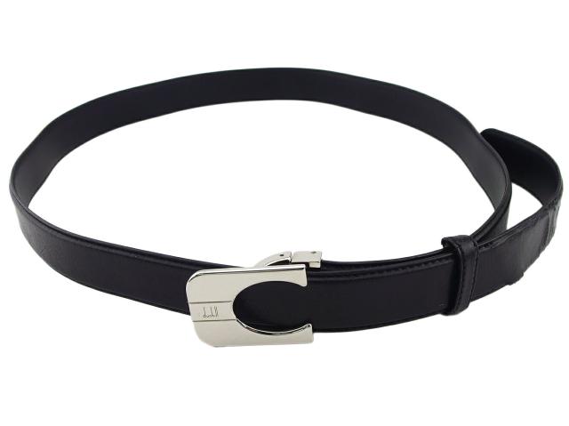 ダンヒル Dunhill ベルト ブラック×シルバー レディース 中古_1