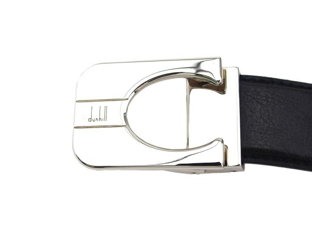 ダンヒル Dunhill ベルト ブラック×シルバー レディース 中古_4