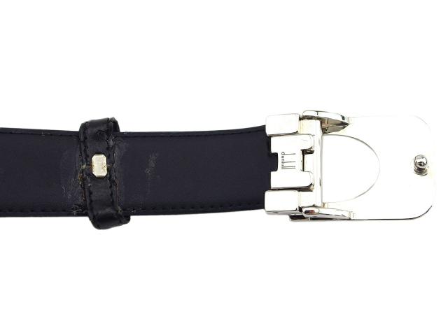 ダンヒル Dunhill ベルト ブラック×シルバー レディース 中古_5