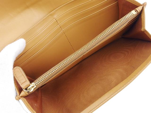 【GWタイムセール】サルヴァトーレフェラガモ Salvatore Ferragamo 長財布ガンチーニ ライトキャメル レディース 中古_4