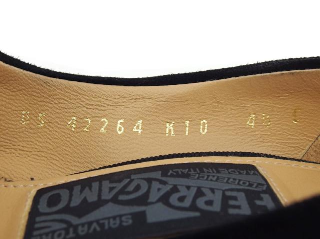 サルヴァトーレフェラガモ Salvatore Ferragamo パンプス NERO×シルバー レディース 中古_9