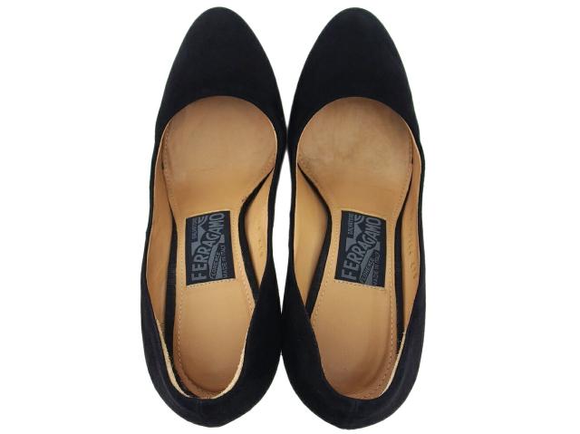 サルヴァトーレフェラガモ Salvatore Ferragamo パンプス NERO×シルバー レディース 中古_1