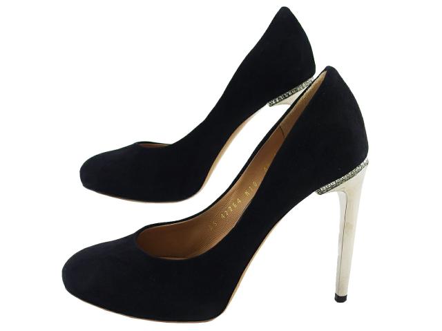 サルヴァトーレフェラガモ Salvatore Ferragamo パンプス NERO×シルバー レディース 中古_3