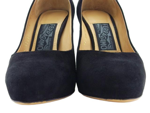 サルヴァトーレフェラガモ Salvatore Ferragamo パンプス NERO×シルバー レディース 中古_5
