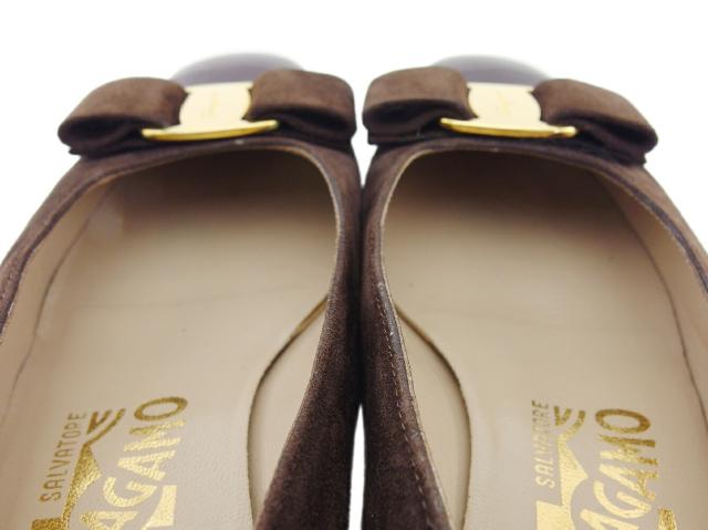 【週末セール★30％OFF】サルヴァトーレフェラガモ Salvatore Ferragamo パンプスヴァラリボン マロン レディース 中古_4