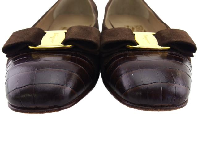 【週末セール★30％OFF】サルヴァトーレフェラガモ Salvatore Ferragamo パンプスヴァラリボン マロン レディース 中古_5