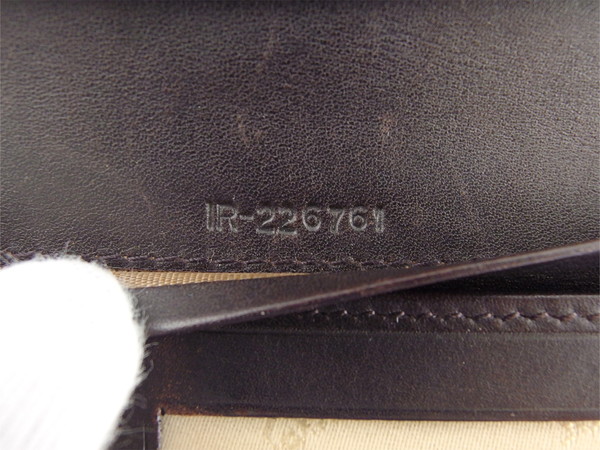 サルヴァトーレフェラガモ Salvatore Ferragamo 二つ折り財布ロゴ ブラウン レディース 中古_9
