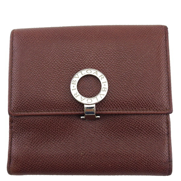 【BIGお買い物ラリー★30%OFFセール中】ブルガリ BVLGARI 二つ折り財布ブルガリブルガリ ブラウン レディース 中古