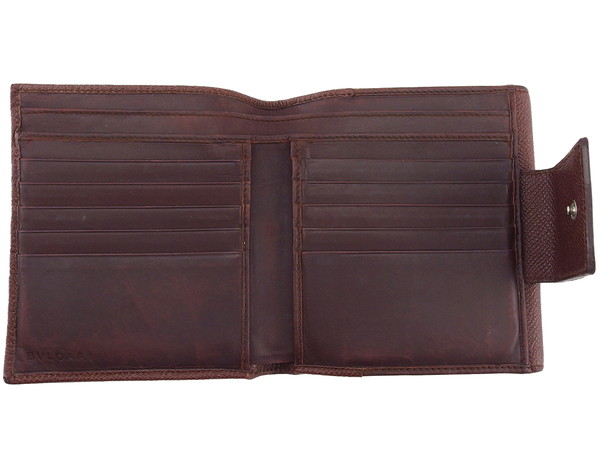 ブルガリ BVLGARI 二つ折り財布ブルガリブルガリ ブラウン レディース 中古