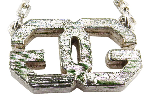 GIVENCHY】 ジバンシーネックレスシルバーGロゴ 60cm