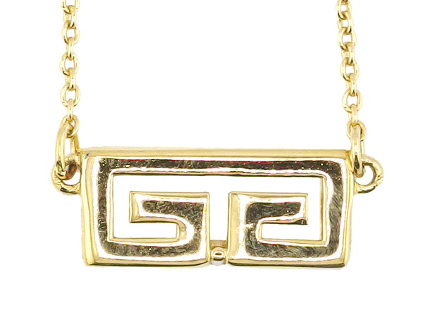 【週末タイムセール】ジバンシィ GIVENCHY ネックレスダブルGロゴ ゴールド レディース 中古_1
