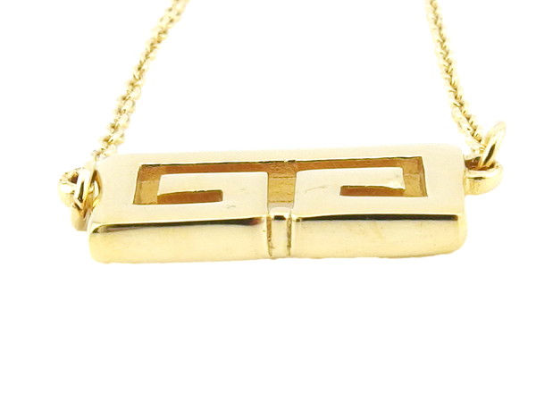 【週末タイムセール】ジバンシィ GIVENCHY ネックレスダブルGロゴ ゴールド レディース 中古_5