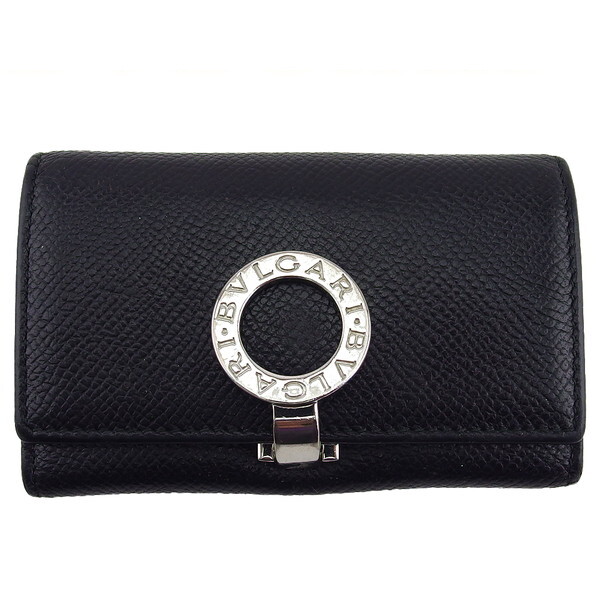 【X'masセール★30%OFF】ブルガリ BVLGARI キーケースブルガリブルガリ GRAIN BLK レディース 中古