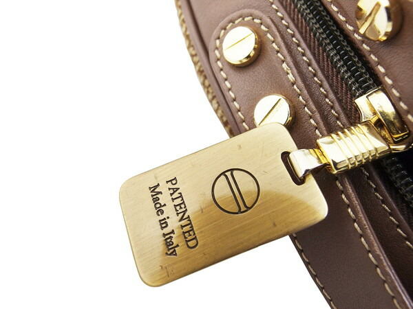 ボルボネーゼ BORBONESE ハンドバッグうずら柄 ベージュ×ブラウン レディース 中古_8