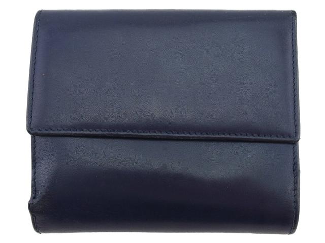 【30％OFF★土日ひと休み大売り出し】サルヴァトーレフェラガモ Salvatore Ferragamo 二つ折り紙入れガンチーニ Midnight レディース 中古