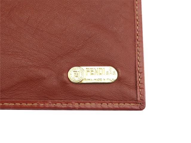 Fendi 長財布 ブラウン/ベージュ/ブラック フェンディ FENDI 長財布ペカン ブラウン×ブラック×ベージュ