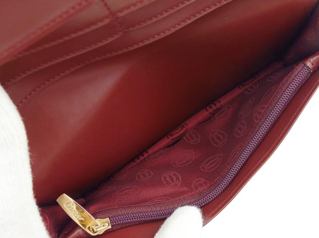【BIGお買い物ラリー★30%OFFセール中】カルティエ CARTIER 長財布マストライン ボルドー ゴールド レディース 中古 BIGお買い物ラリー☆30%OFFセール中】カルティエ CARTIER 長財布