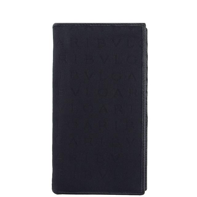 ブルガリ 財布 ロゴマニア ロゴマニア長財布/キャンバス/BLK/総柄