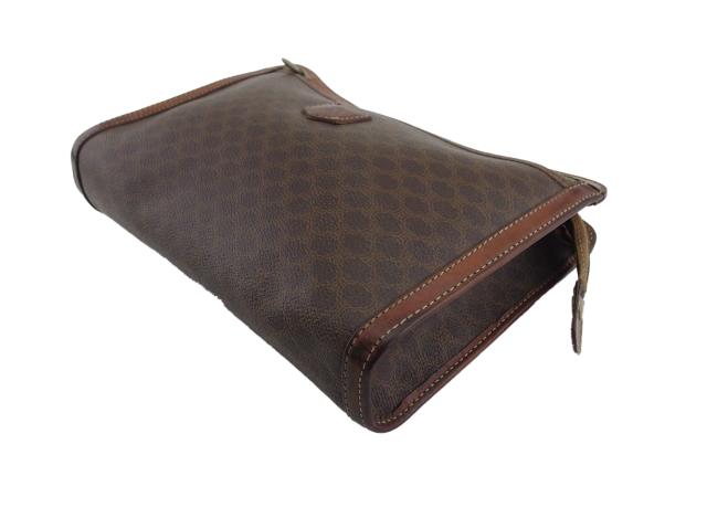 【30％OFF★週末タイムSALE】セリーヌ CELINE クラッチバッグマカダム ブラウン×ベージュ レディース 中古_3